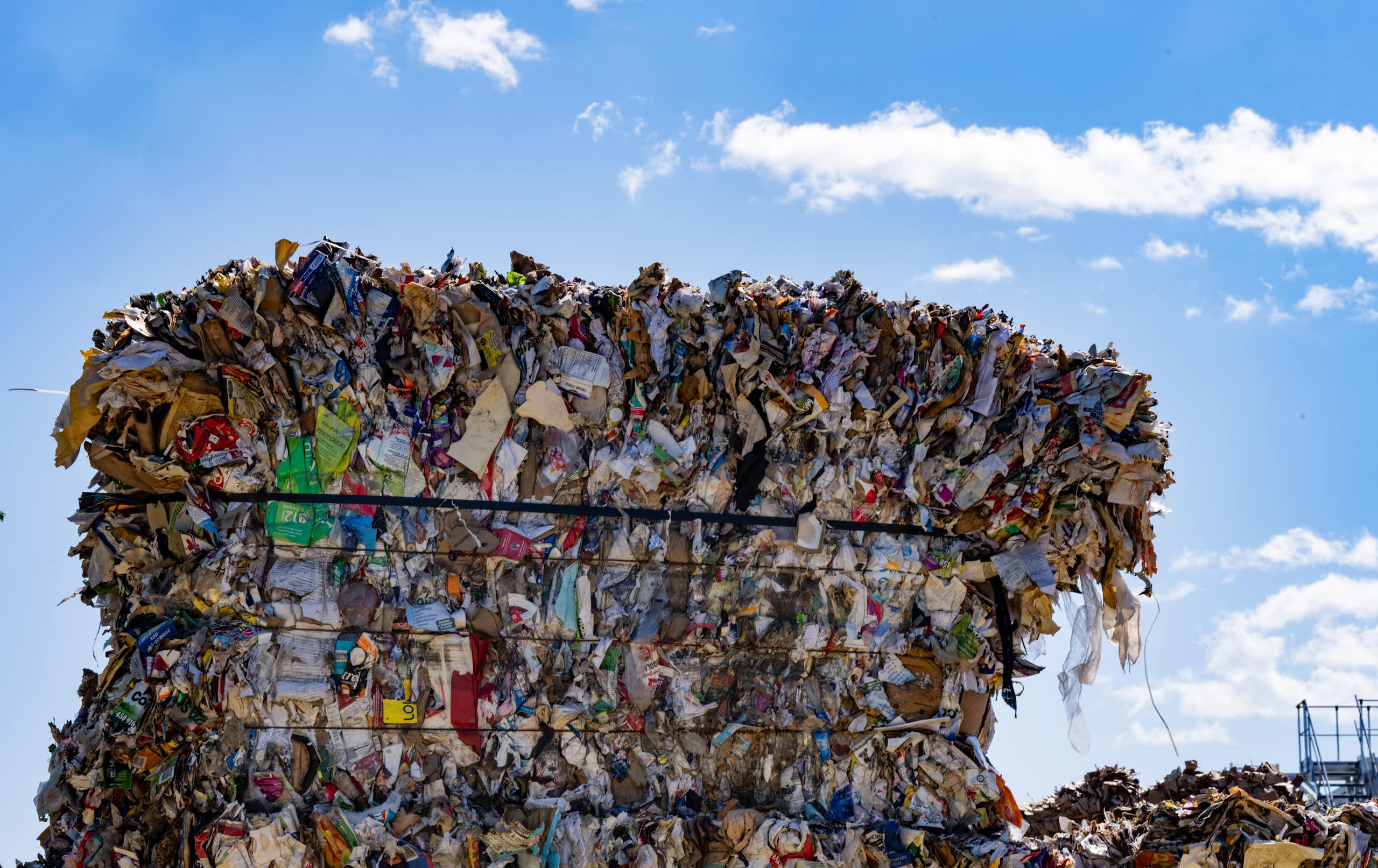 Piles of compacted waste