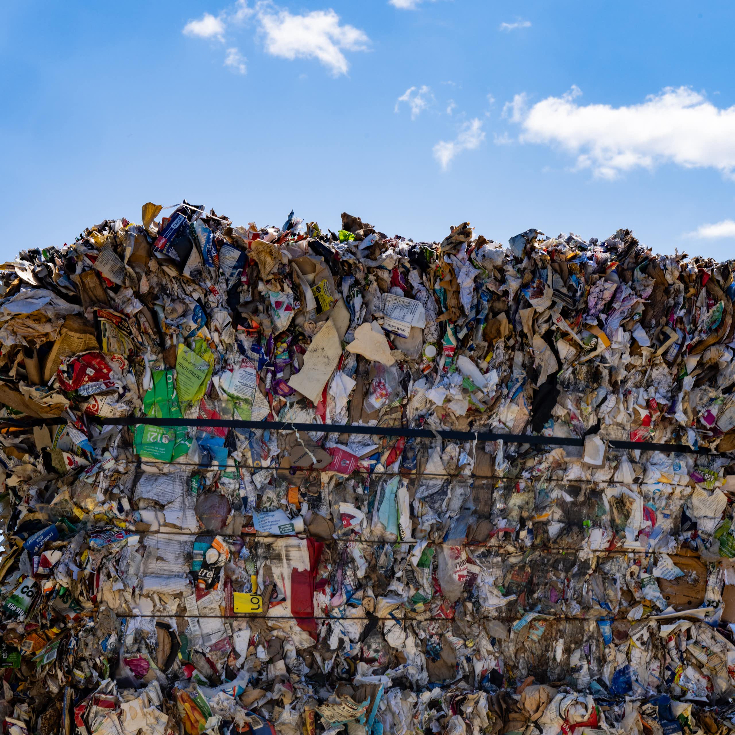 Piles of compacted waste