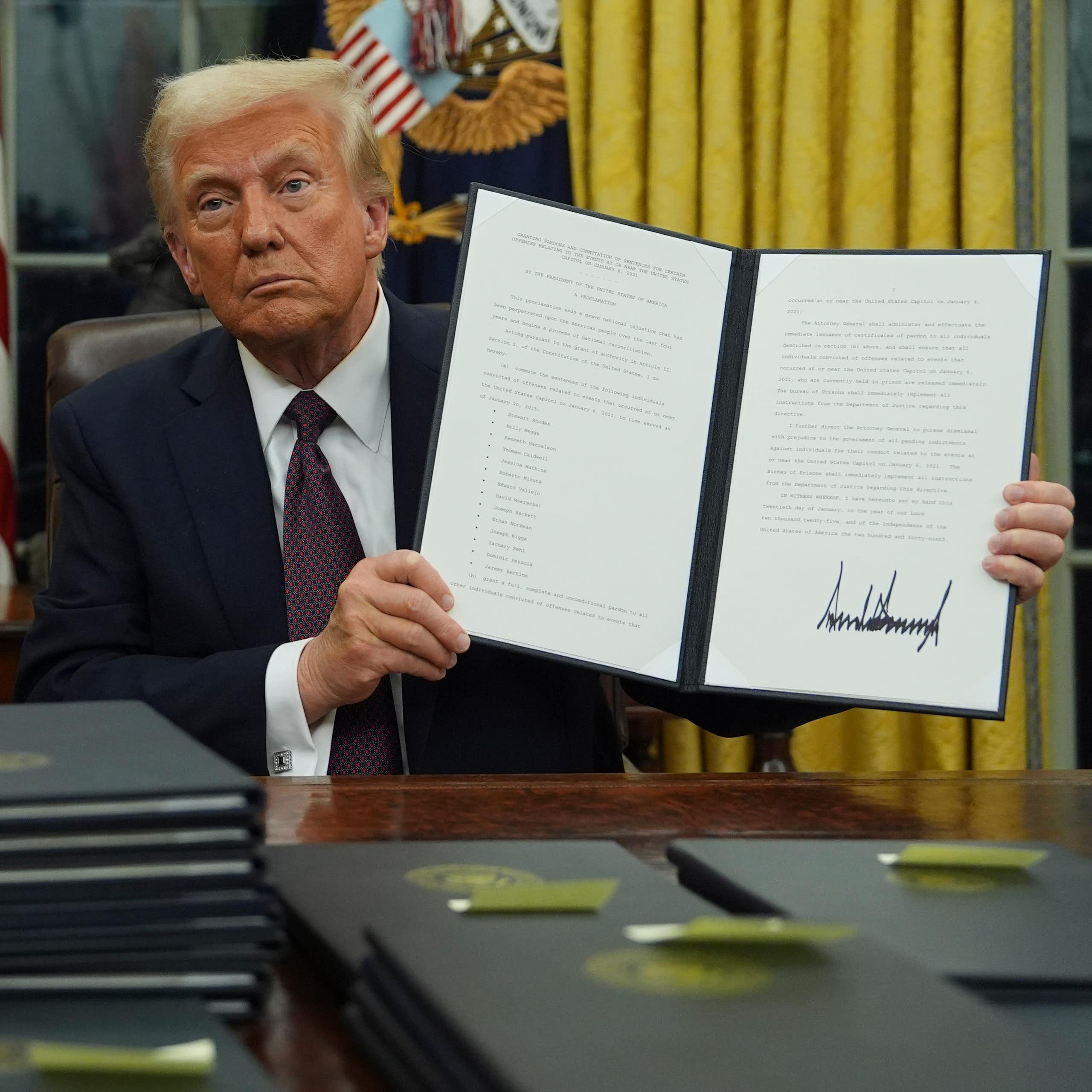 Executive orders show Trump’s power and political theatre, but his honeymoon period may be short-lived